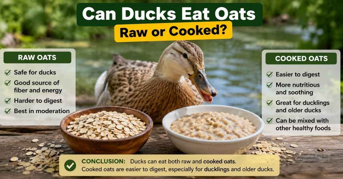 Can Ducks Eat Oats Raw or Cooked?