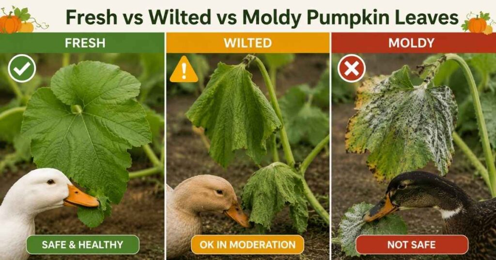 Can Ducks Eat Pumpkin Leaves?
