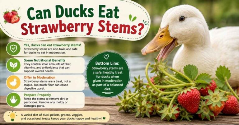 Can Ducks Eat Strawberry Stems