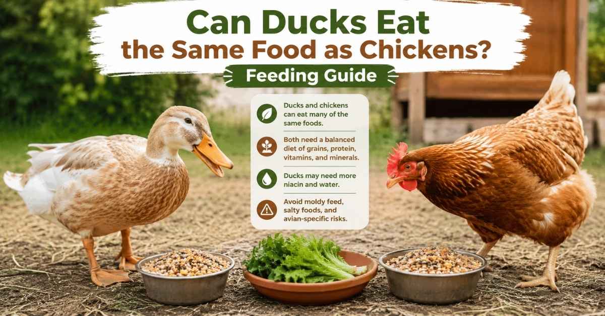 Can Ducks Eat the Same Food as Chickens