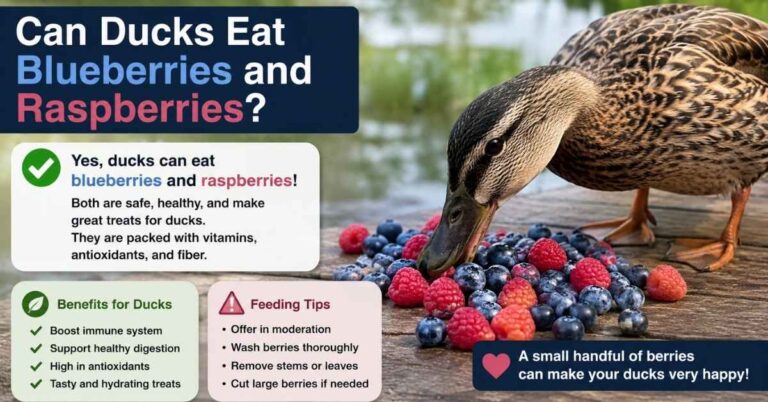 Can Ducks Eat Blueberries and Raspberries?