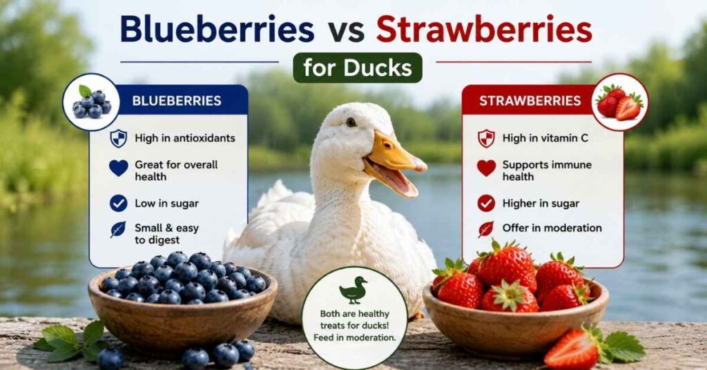 Can Ducks Eat Blueberries and Strawberries?