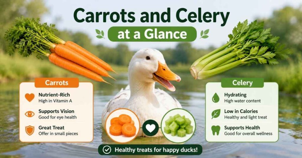 Can Ducks Eat Carrots and Celery?