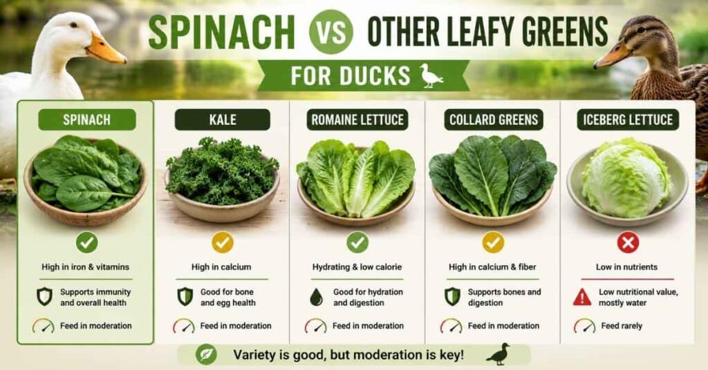 Can Ducks Eat Spinach?